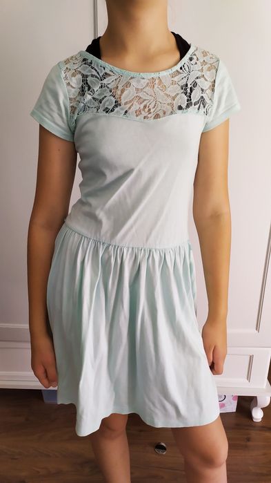 SG Sukienka 158 , 164 miętowa sukienka 158 , 164 letnia sukienka 158 ,