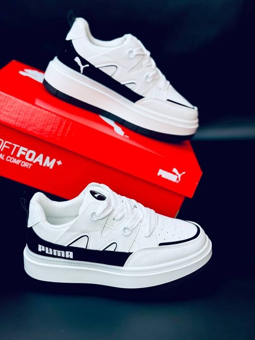 Женские кроссовки пума Белые кожаные кеди пума жіночі кросівки Пума