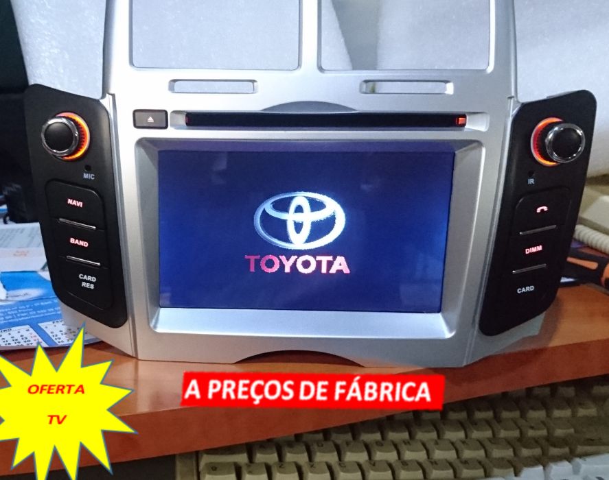 Auto-rádio 2 din android 12 p/ Toyota Yaris 2005 a 2011