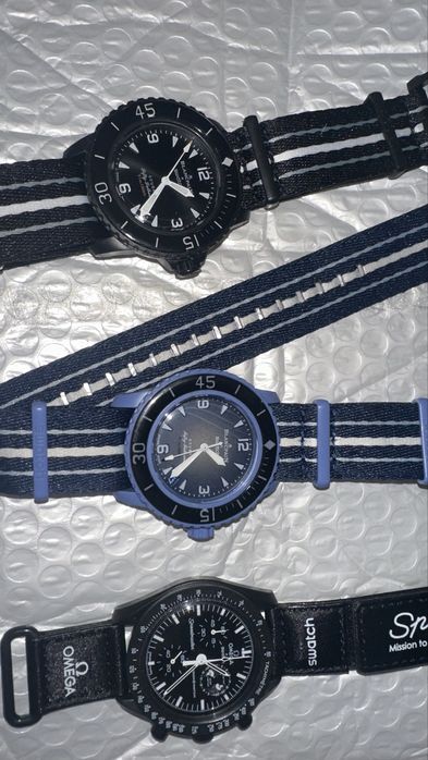 Часы кварцевые Blancpain + Swatch и Omega+Swatch