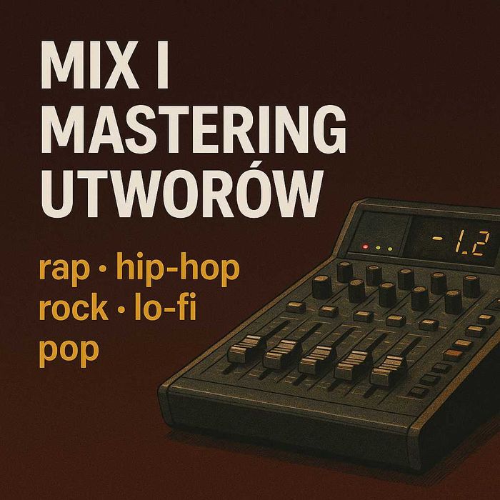 Mix i Mastering utworów – rap, hip-hop, rock, lo-fi, pop