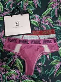 Brazyliany i stringi Pink Victoria Secret L