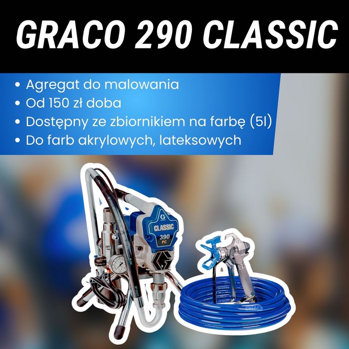 Wynajem agregatu do malowania - GRACO 290 Classic - agregat malarski