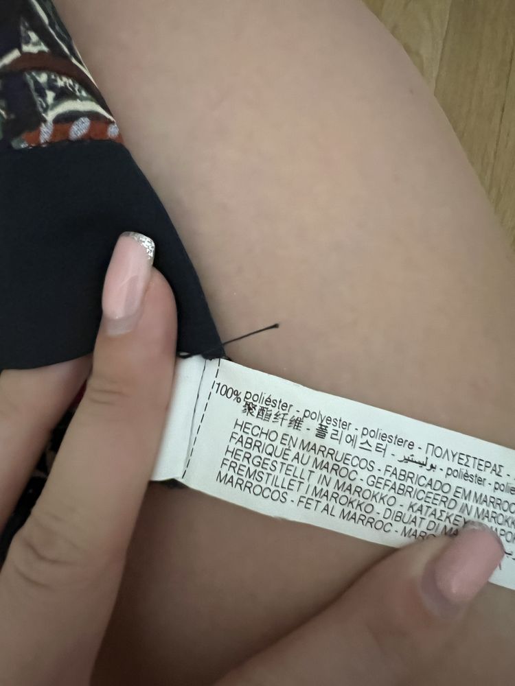 Sukienka Zara S/M azjatycki wzór orientalny krótka kimono y2k