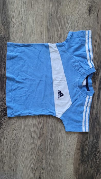 Niebieska bluzka, T-shirt,  adidas,  rozmiar 68