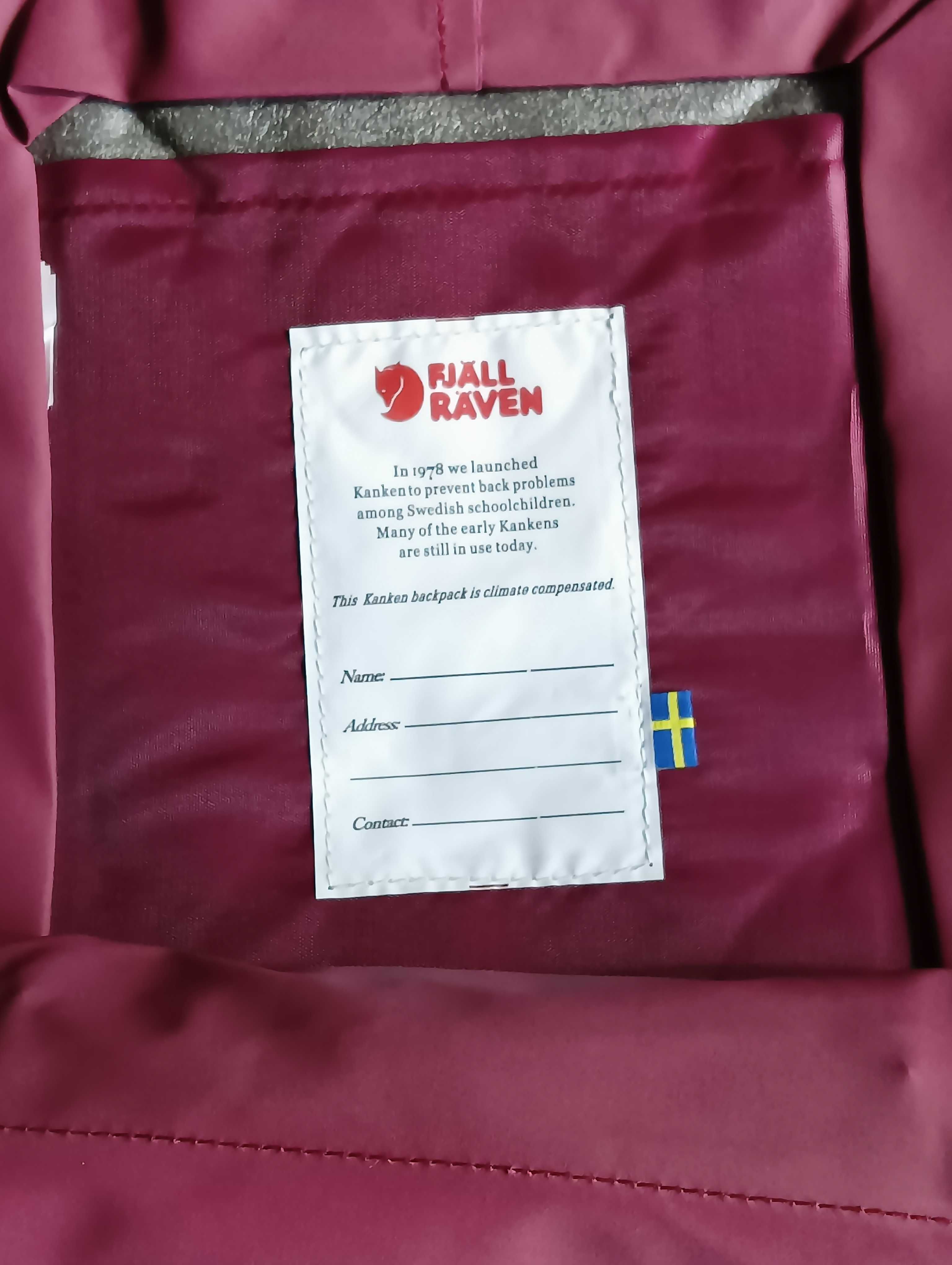 Plecak FJALLRAVEN KANKEN - 16 Litrowy - Bordowy