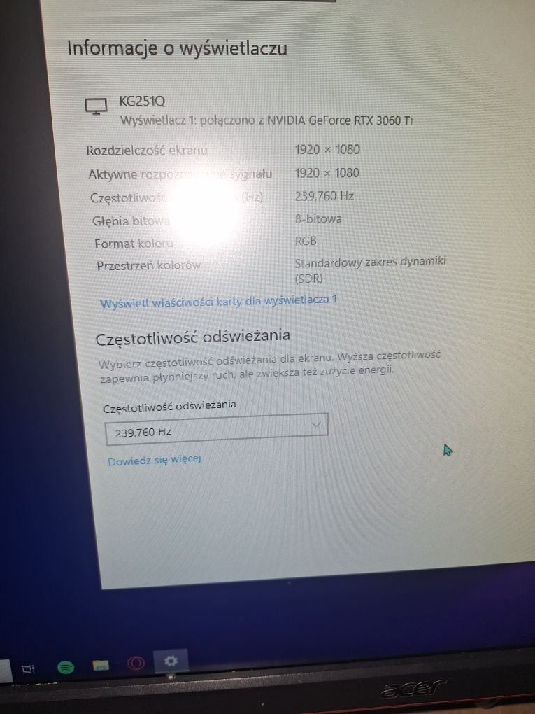 2 monitory 240 Hz 1ms + uchwyt