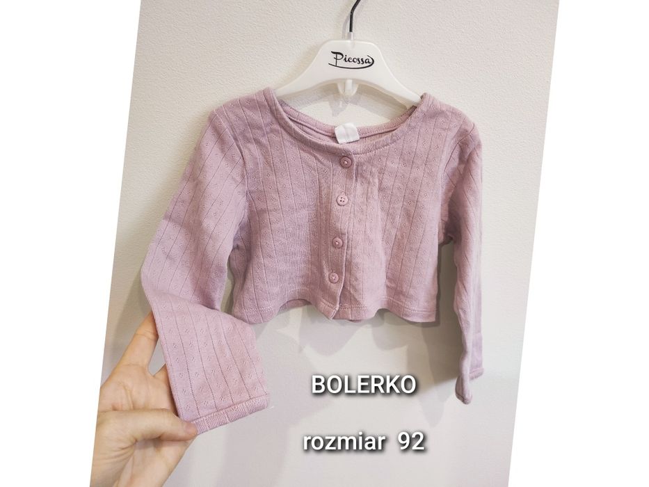 Krótki sweterek / bolerko z długim rękawem elegancki