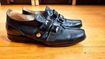 Czarne skórzane buty damskie, rozm. 38, wkładka 24,5 cm, Made in Italy