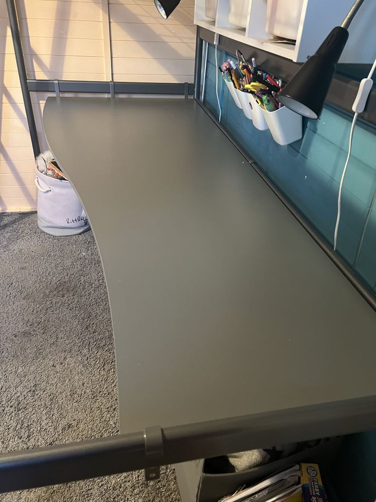 Łóżko piętrowe antresola z biurkiem ikea svarta