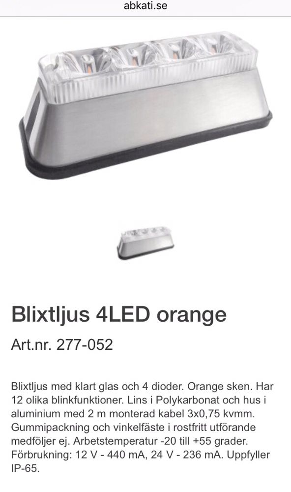 Lampa ostrzegawcza led,stroboskop Art.nr 277-052