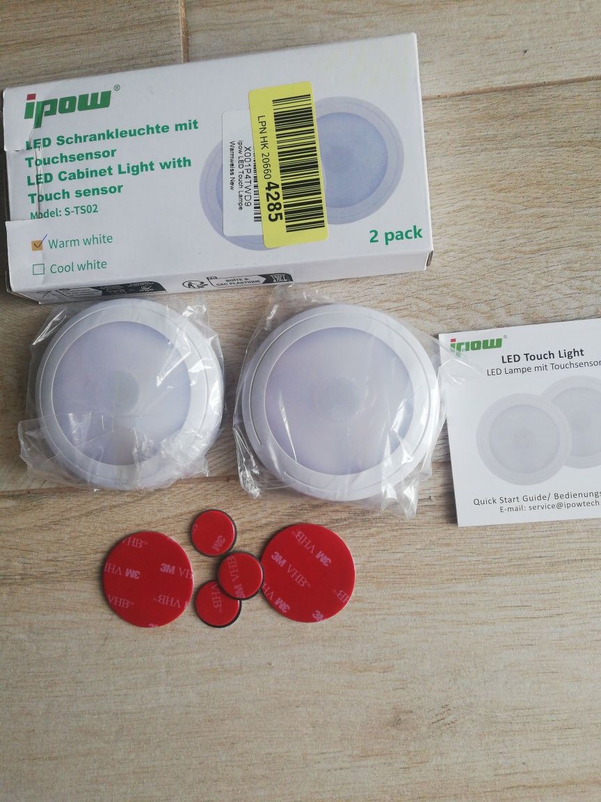 Światło dotykowe LED 2szt 6smd LED 2700/5000k.