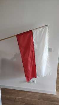Duża flaga polska jak nowa