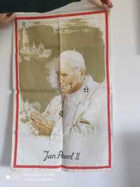 Unikat, Papiez Jan Paweł II na lnie, obraz na materiale