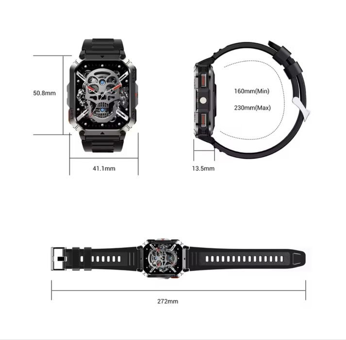 Смарт годинник Blackview W70 pro Black 900 mAh