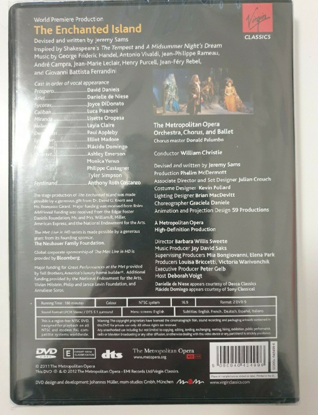 Dvd - The Enchanted Island - Opera Metropolitan