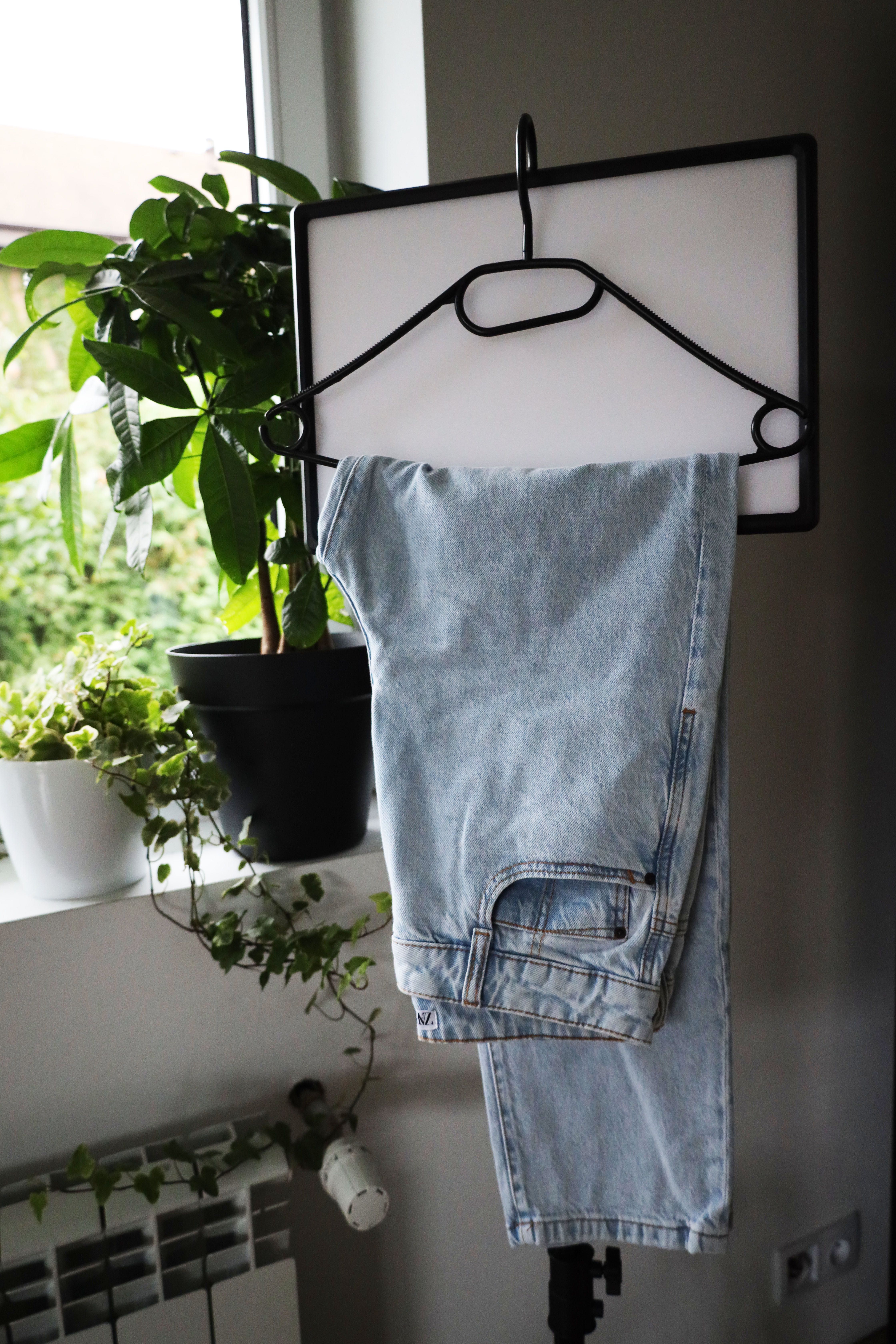 Spodnie Mom Jeans ZARA 40 Jasny Jeans Wysoki Stan