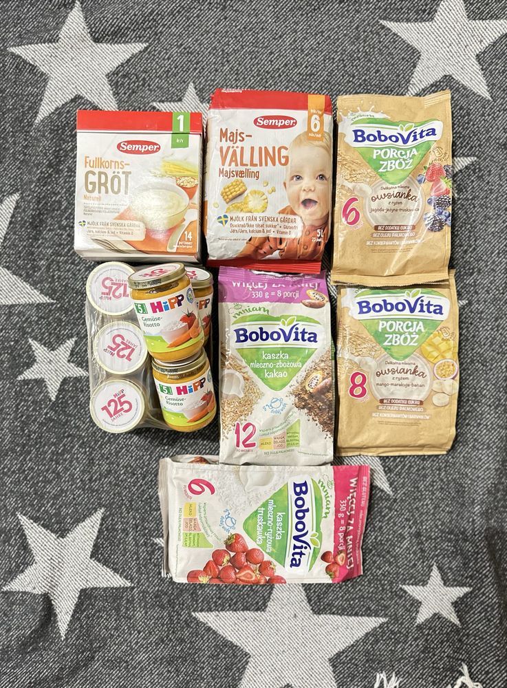 Суміш дитяча 1 2 смесь Bobovita детская каша кашка пюре пюрешки