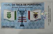 Bilhete como novo  final taça de Portugal sporting Benfica 1996