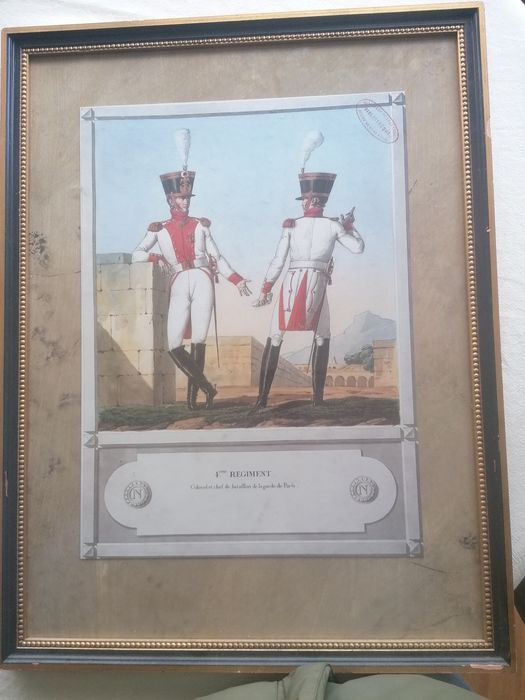 Gravura antiga a cores