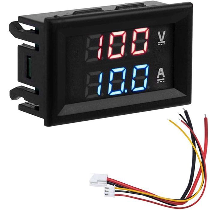 Woltomierz Amperomierz DC 10A 100V Prąd Stały