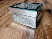 Szkatułka pudełko szklane kryształki