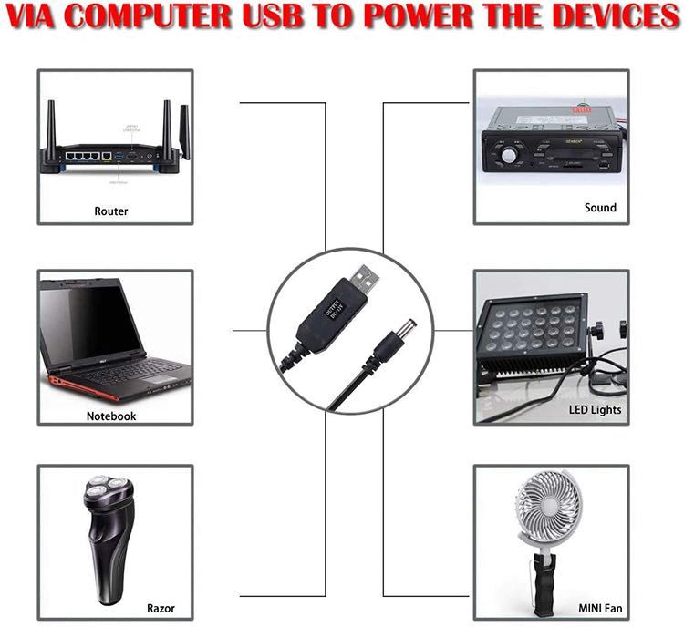 Кабель для підключення роутера від павербанка