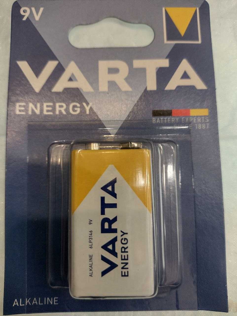 Батарейка крона для электроники Varta. Алкалиновая