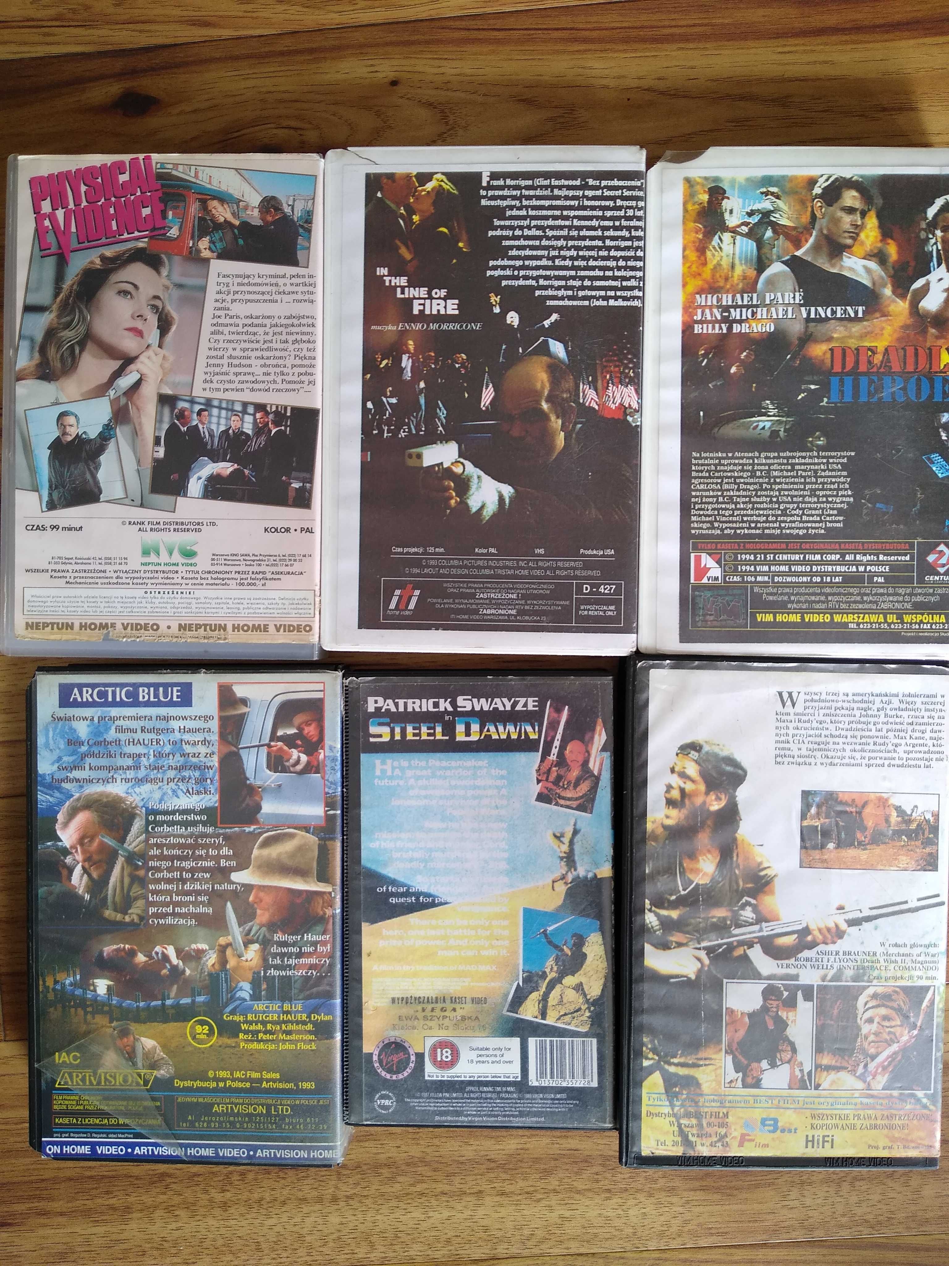 Sprzedam 6 kaset VHS. Filmy fabularne.