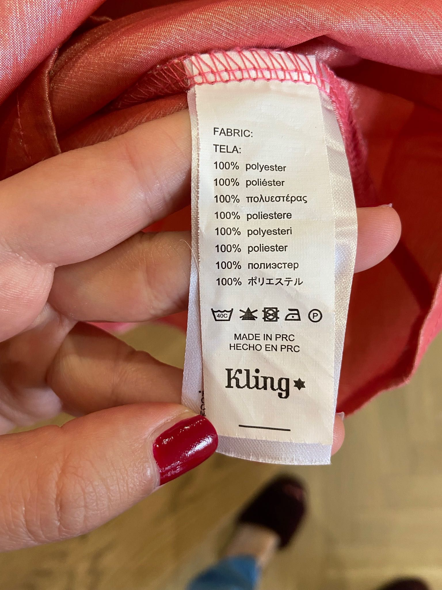 Łososiowa sukienka Kling
