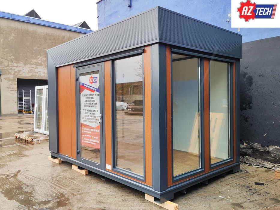 Kontener biurowy / Pawilon handlowy / Przeszklony kontener 4,0 x 2,5 m