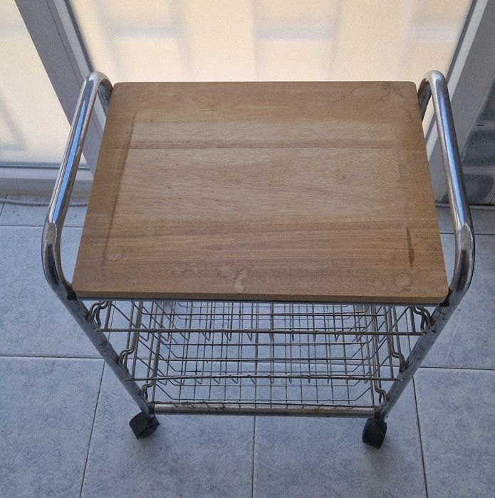 Carrinho de suporte doméstico com rodas, 3 gavetas