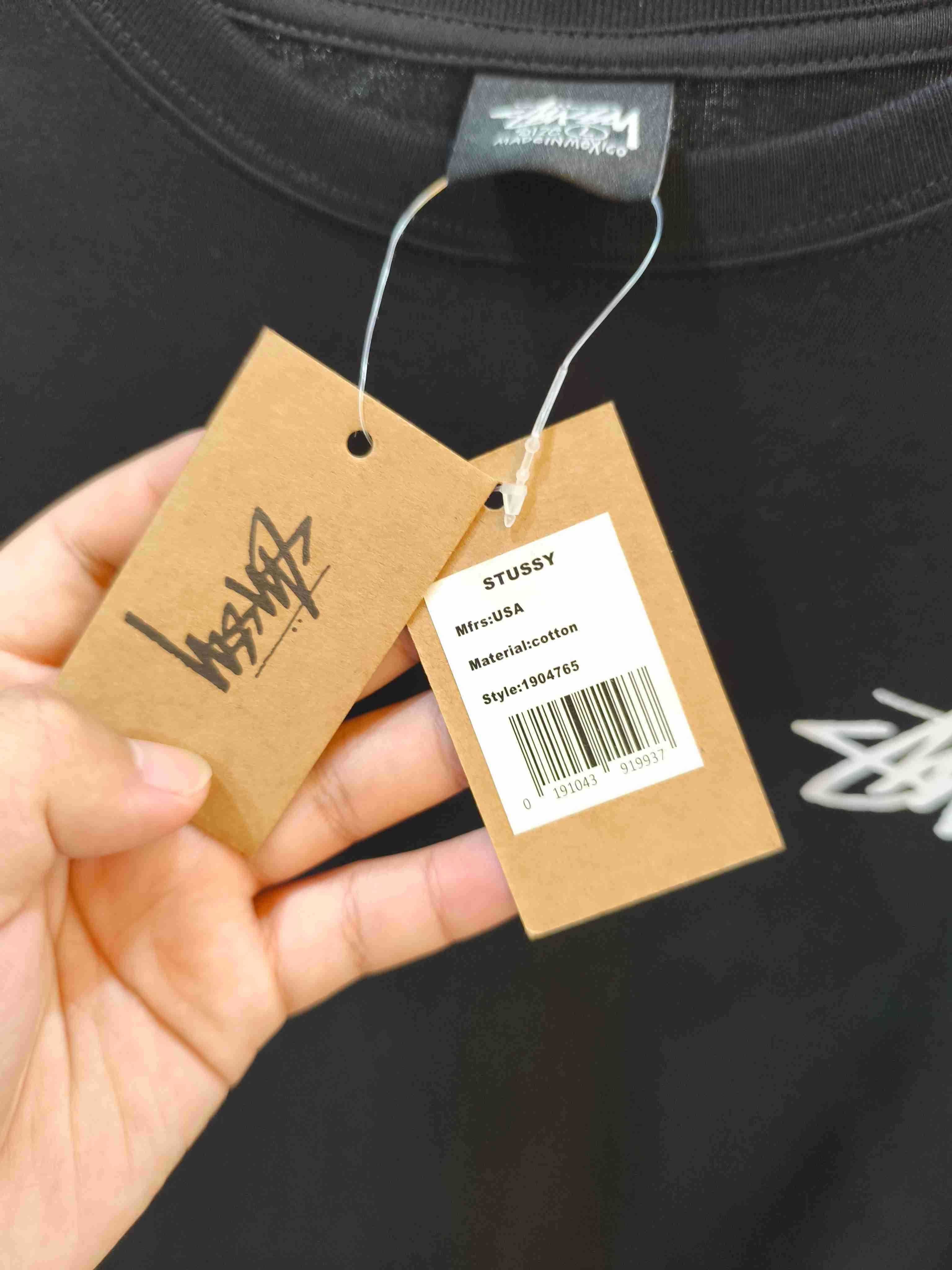 Męska czarna koszulka Stussy Summer Casual, rozmiar L