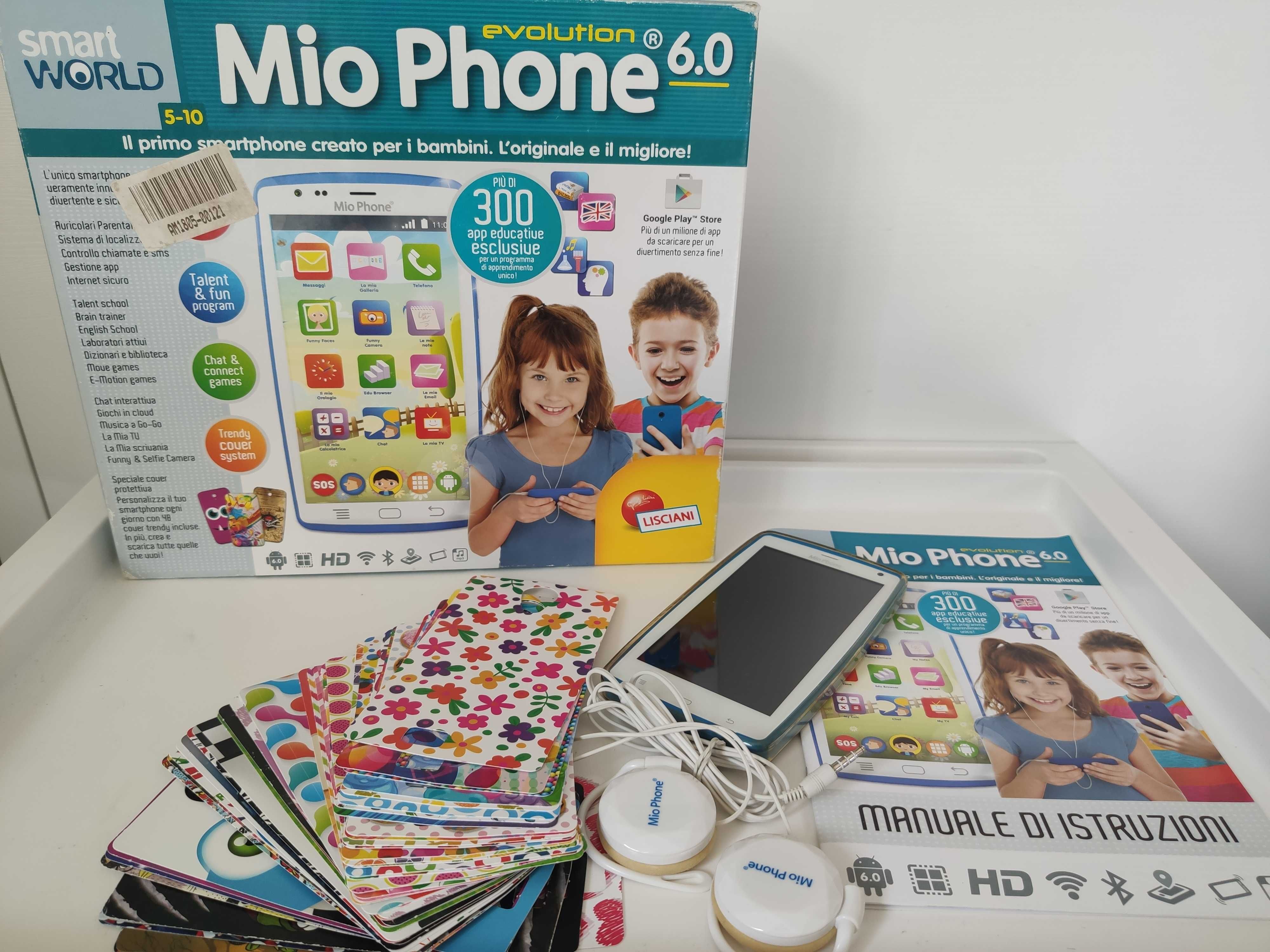 Mio Phone 6.0 smartfon LIŚCIANI Evolution niebieski ZESTAW