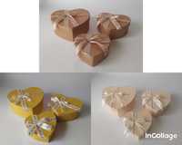 Подарункові набори коробок серце, куб, квадрат, прямокутні, шестикутні