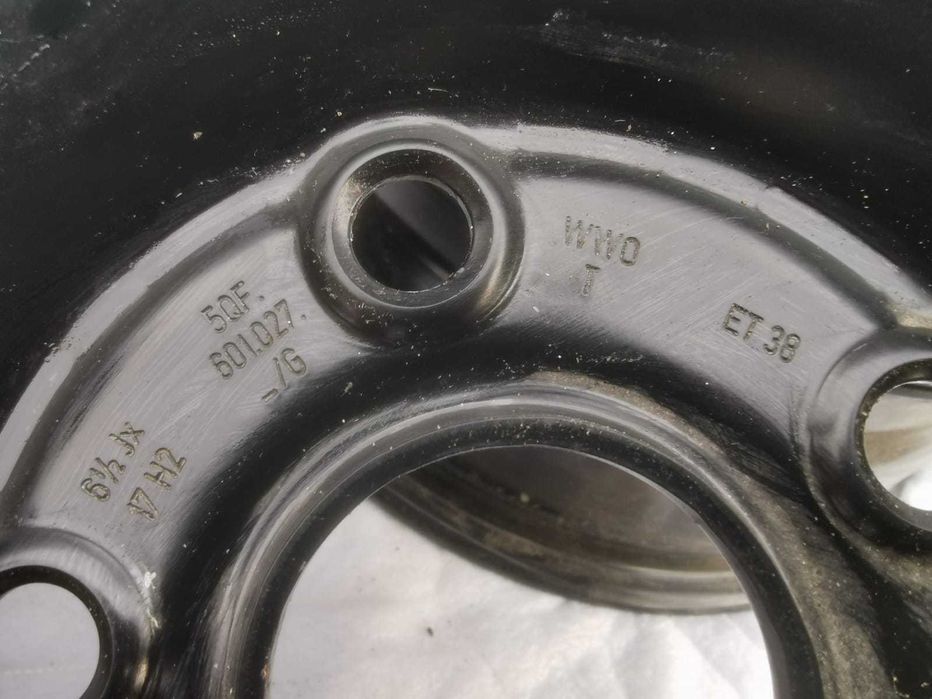 4x felga stalowa 6,5Jx17 VW Audi Skoda 5x112 ET38 plus kołpaki