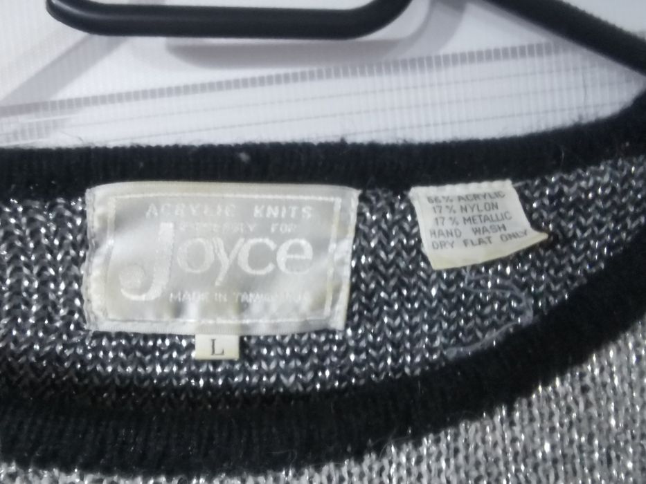 Sweter czarno srebrny Joyce L oversize uniwersalny