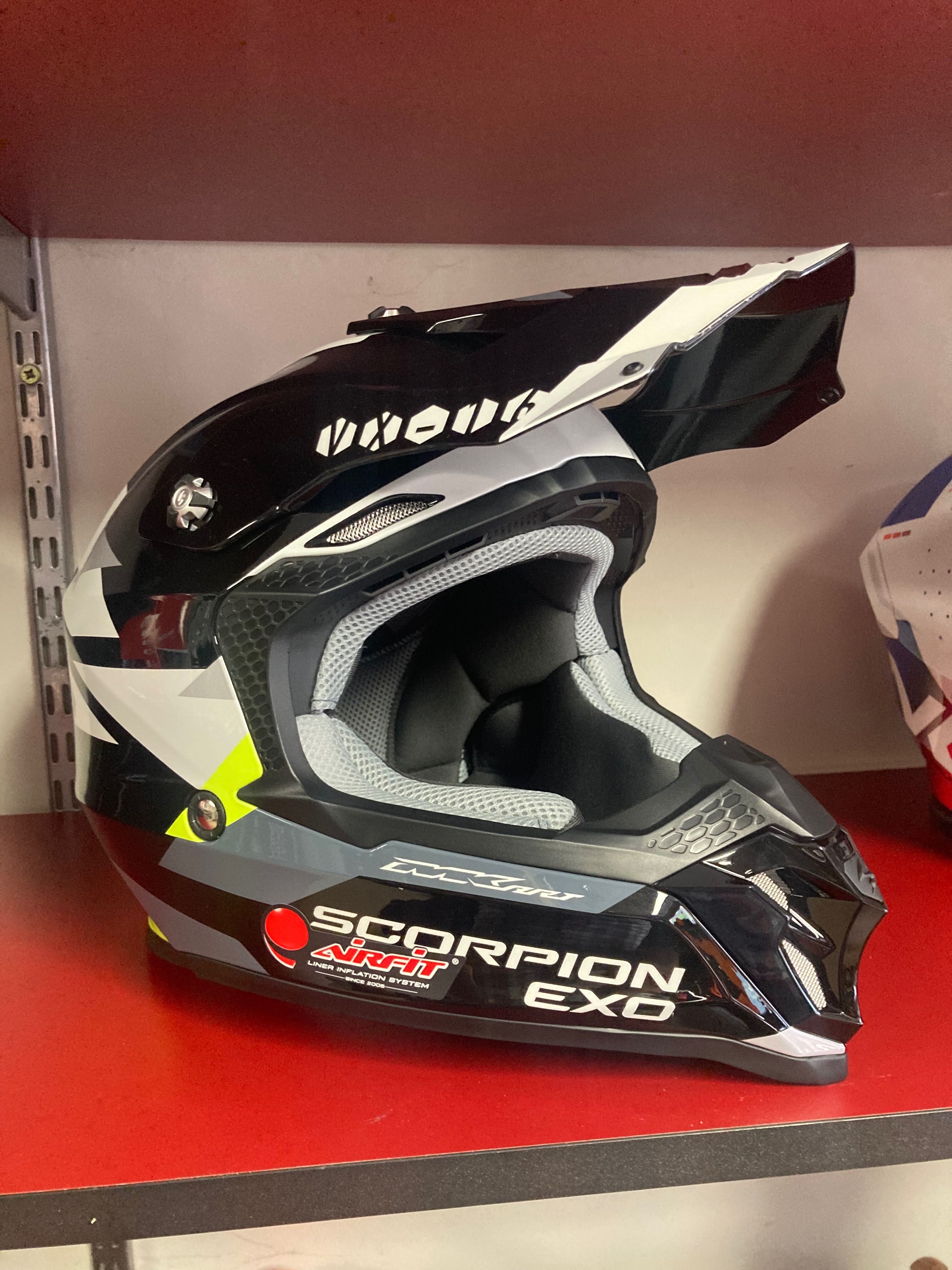 Kask Cross Enduro Quad na hulajnogę Scorpion VX-16 AIR z Pompką