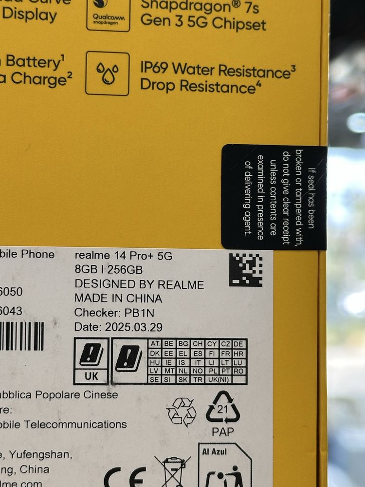 Смарфтон Realme 14 Pro+ 5G 8/256GB Pearl White