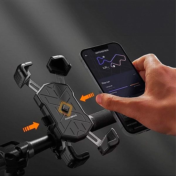 Uchwyt na telefon Rockbros do motocyklu - czarny