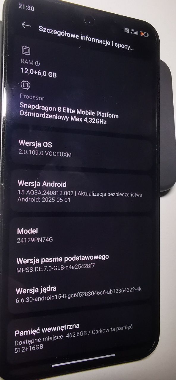 Xiaomi 15 12GB ram 512 GB pamięci