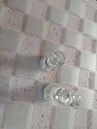 Conjunto xadrez e damas vidro