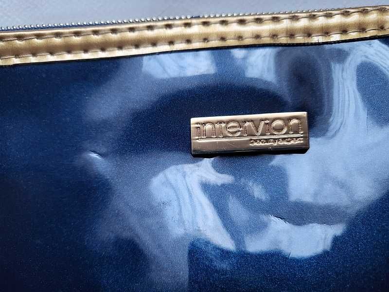 Obszerna kopertówka kosmetyczka Inter vion Intervion metalik prezent