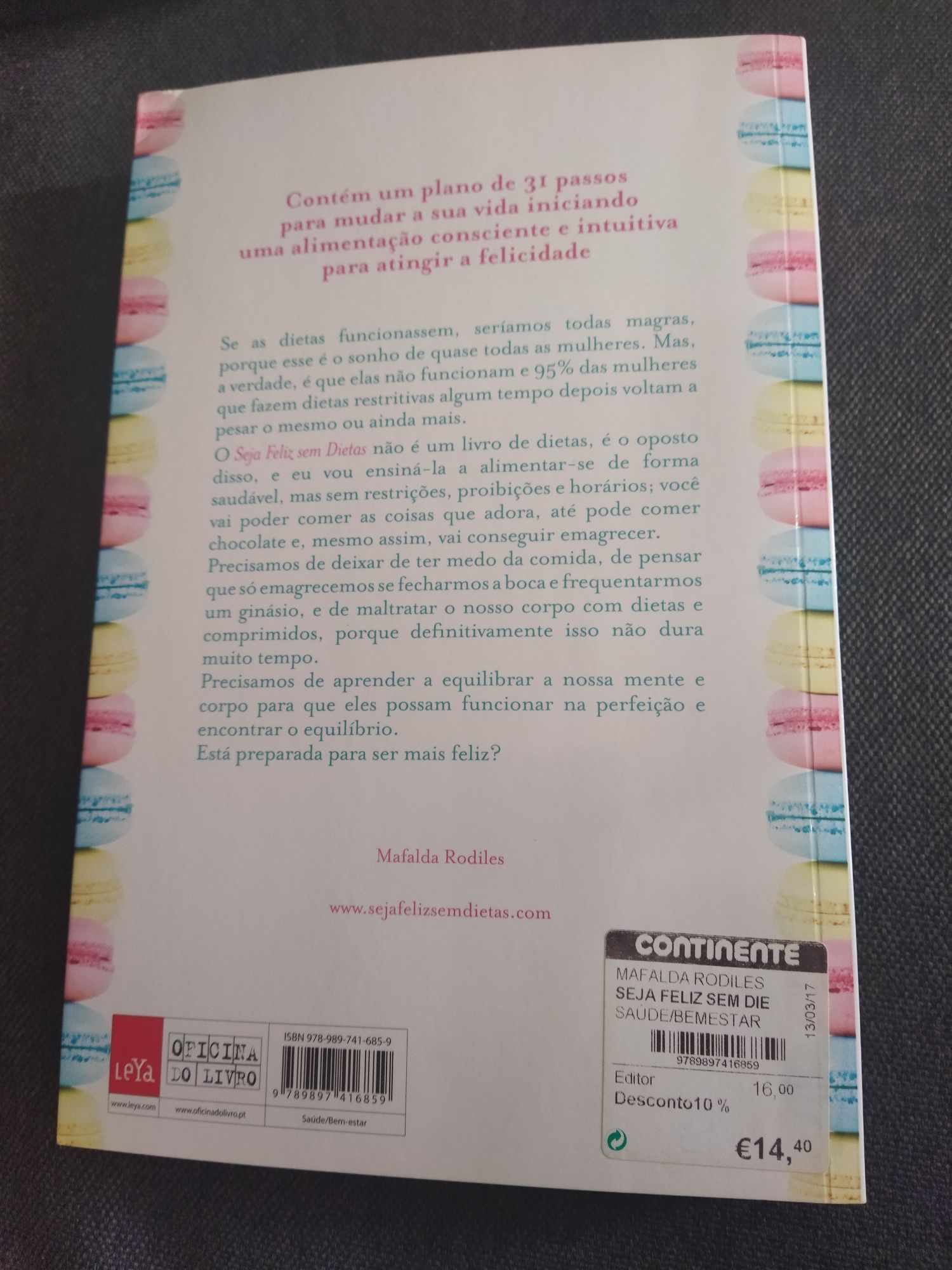 Livro Seja feliz sem dietas