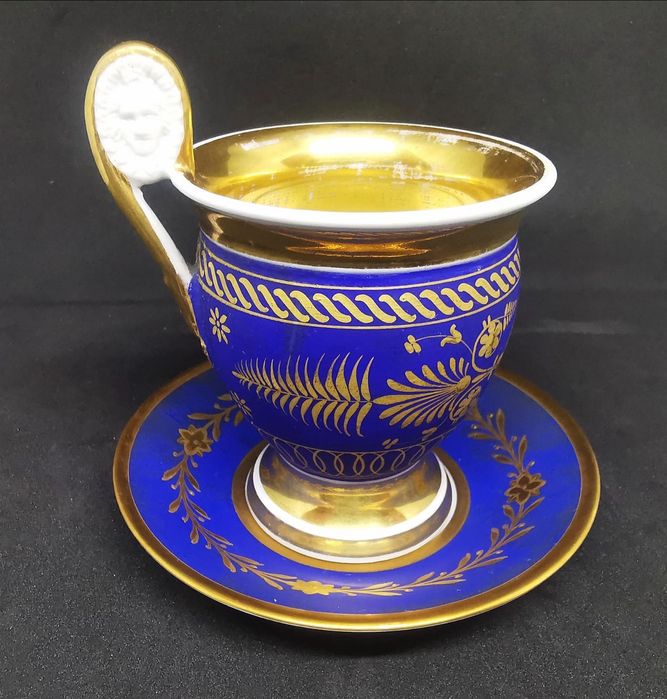 Porcelana Bawaria Thomas Wzor z 1846 Biedermeier Duo Mokka 1927r.unika