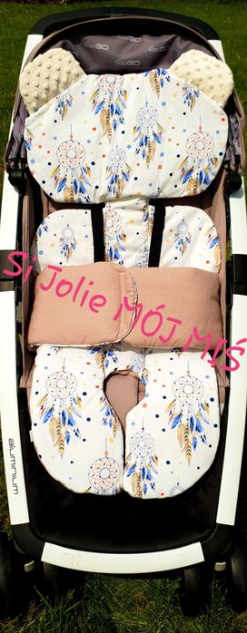 Wkładka miś z bawełny do spacerówki  WYPRZEDAŻ