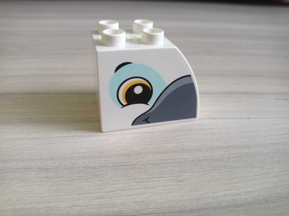 Lego Duplo 2x3, głowa papugi, 11344, kolor biały