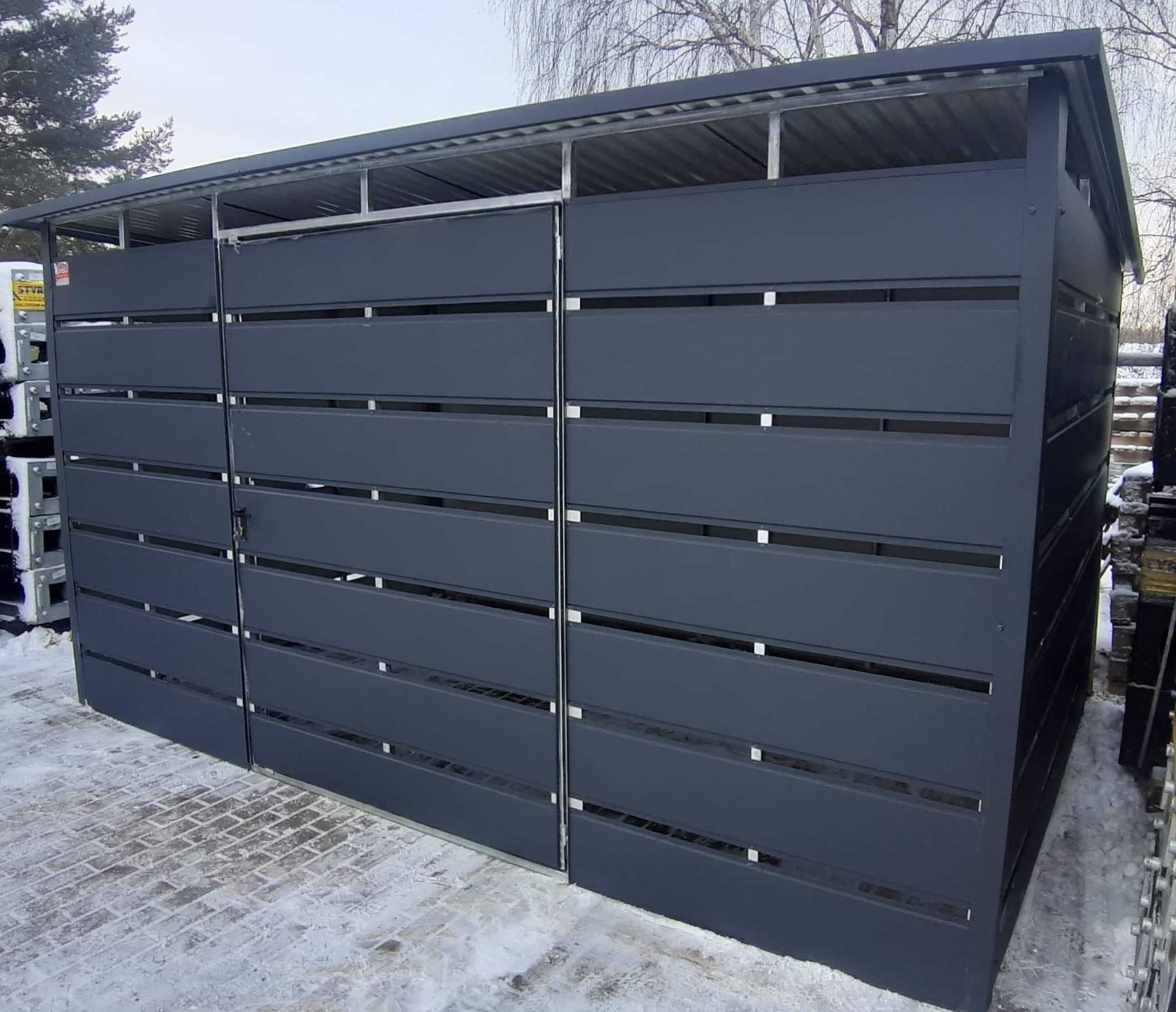 Wiata śmietnikowa panelowa 4x3