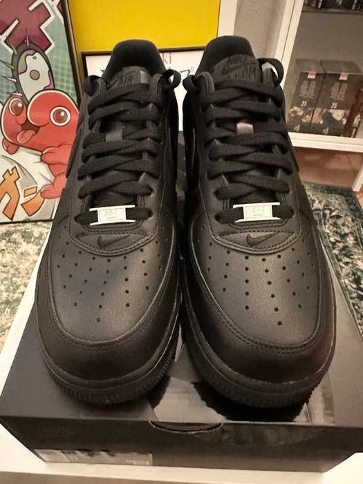 Buty meskie Mokasyny Nike_Air_Force_1_Low_Supreme_black_ R.45