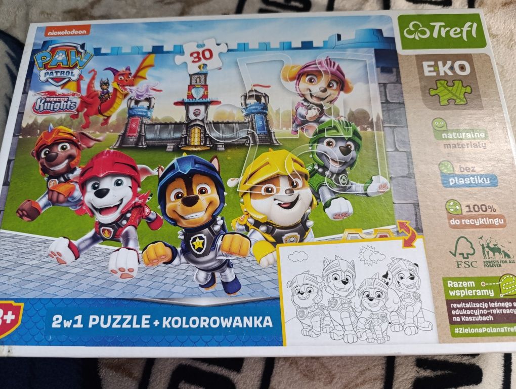 Duże Puzzle kolorowanka Psi Patrol Trefl